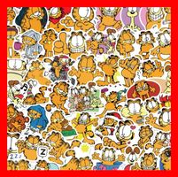 Garfield Comic Pizza Lasagne Kater DVD 50 tlg Stickerset