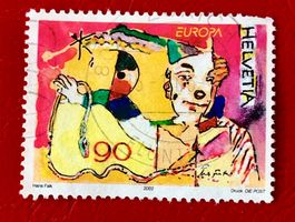  Nr.1052 Clown mut Requisiten  GESTEMPELT  2002   