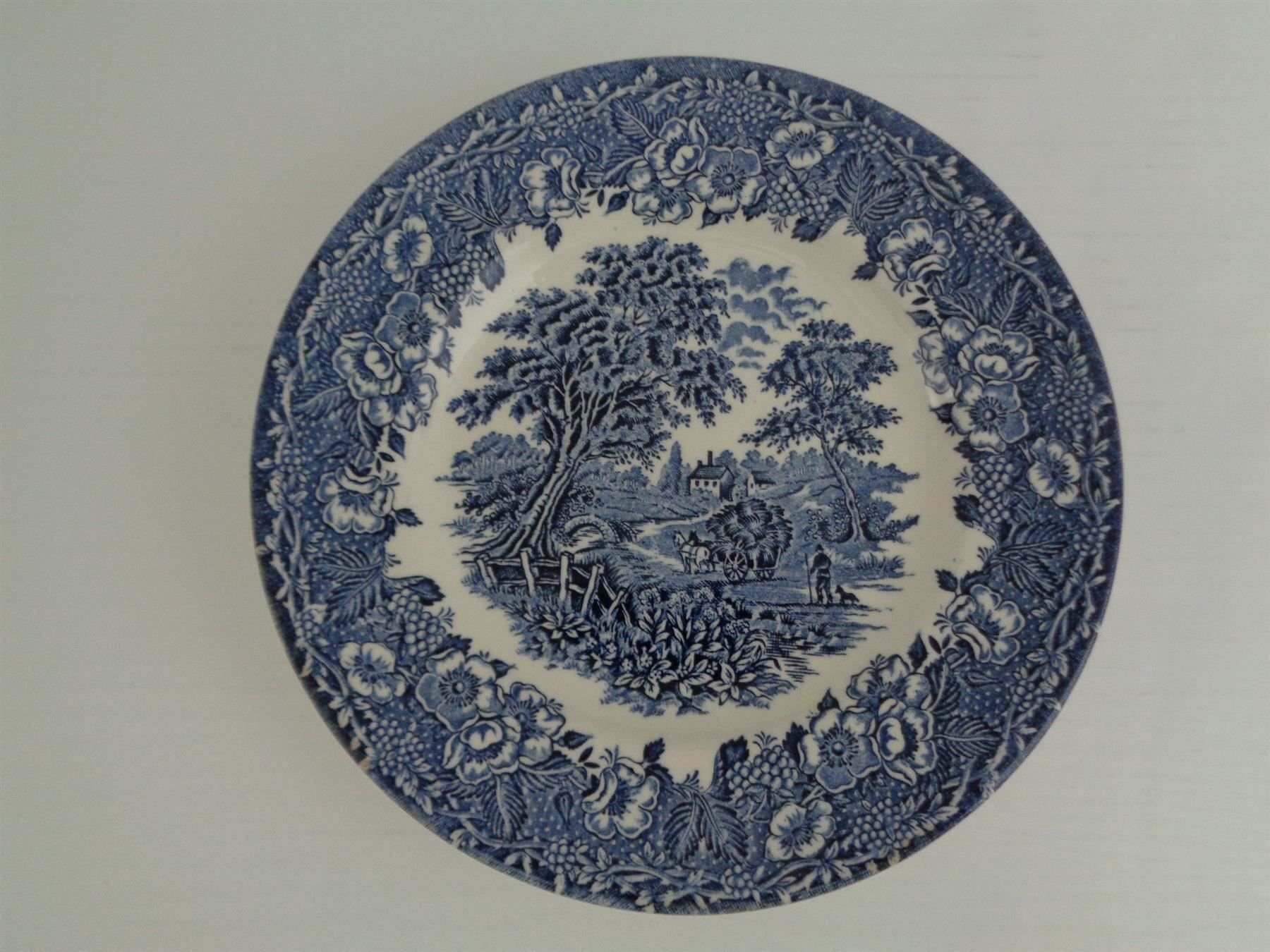 Teller: 6 Dessertteller - Ironstone England blau – Gebraucht aus Chur von omonia 5