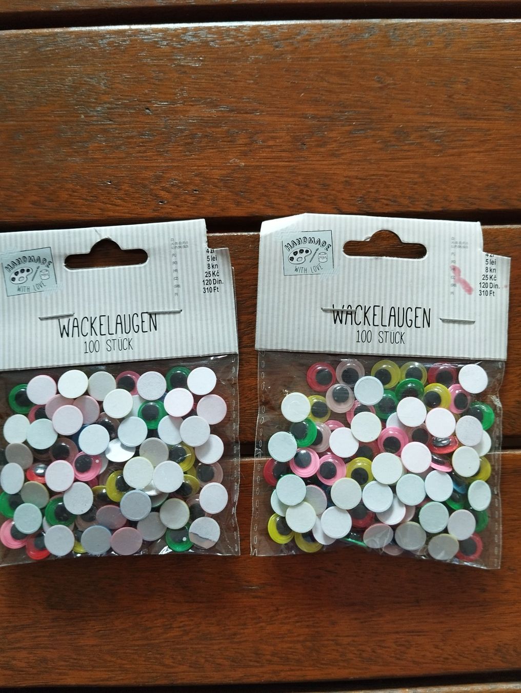 Kit bricolage: Wackelaugen 2x 100 Stk... – Nuovo e nell'imballaggio originale da Uetendorf venduto da Koh0