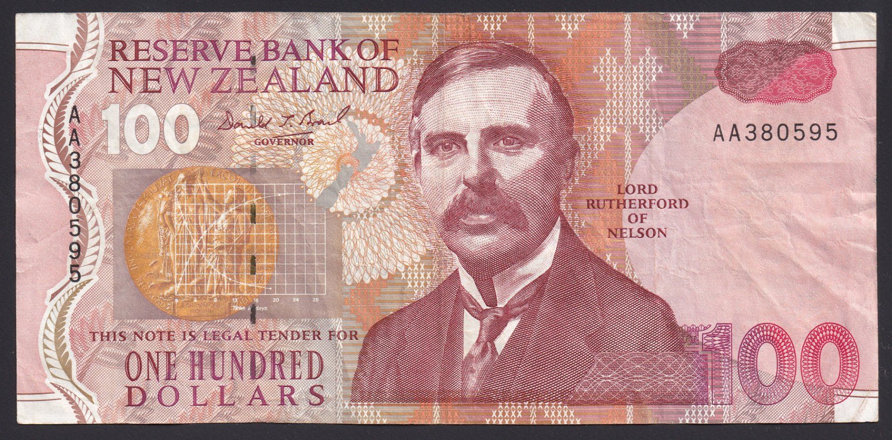Banconote: Neuseeland 100 Dollars 1992 – Usato da Brugg AG venduto da banknoten_muesli