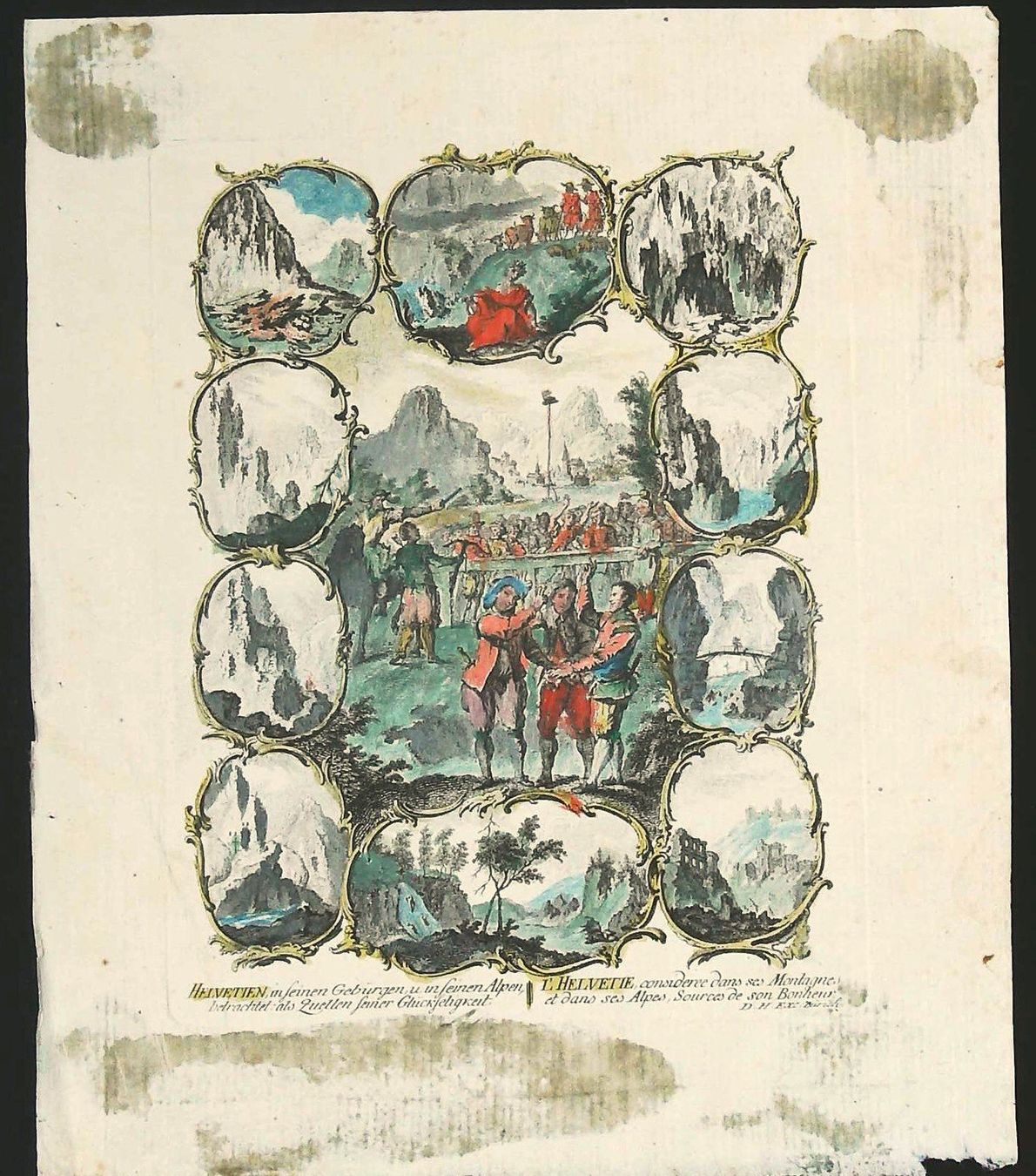 Incisioni: Helvetien Kupferstich von Herrliberger 1773 – Usato da Rafz venduto da Helvet32 1