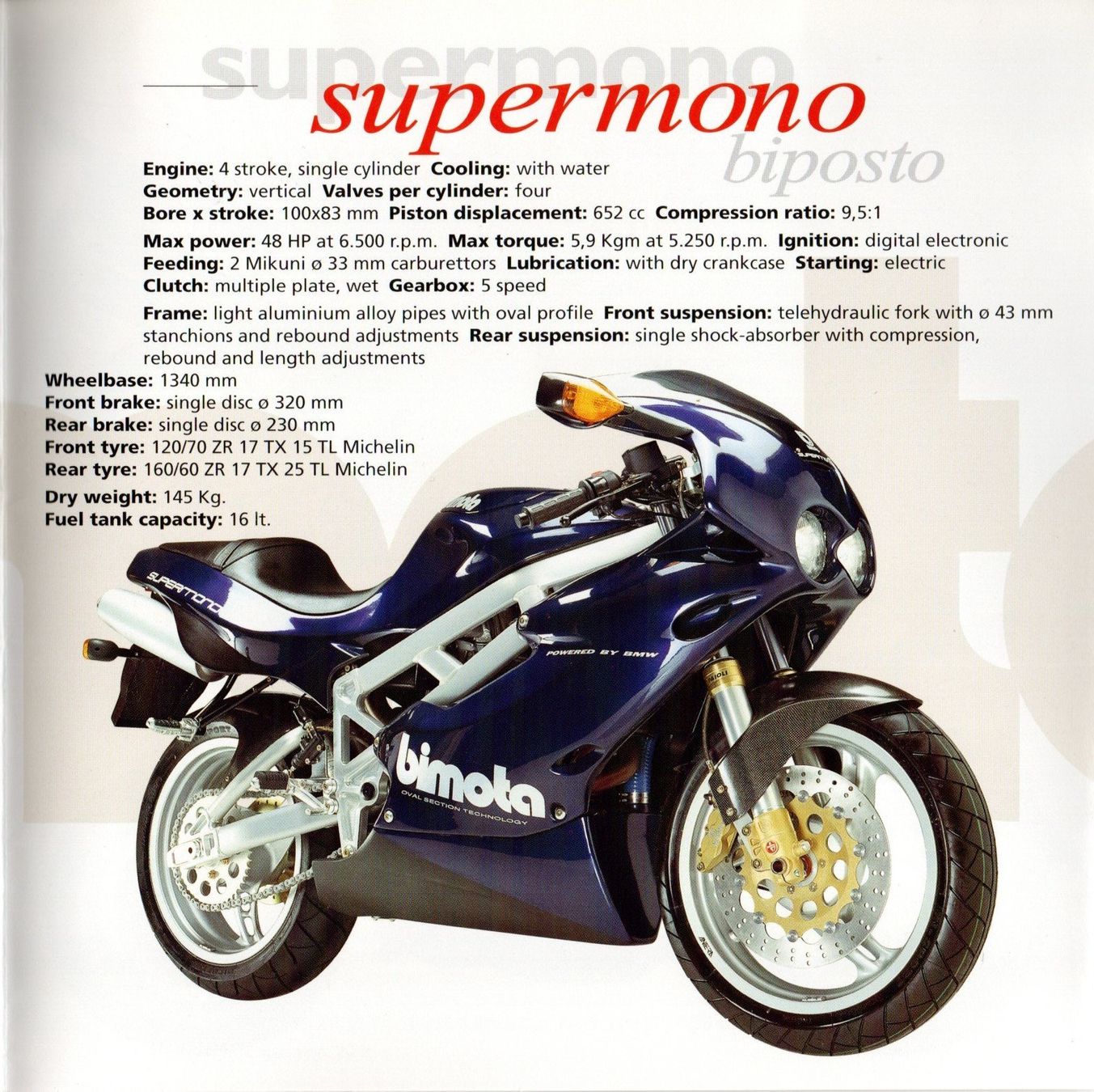 Bimota Strasse: Bimota Modellprogramm - Original-Faltprospekt 1997 – Neu (gemäss Beschreibung) aus Malans GR von Chueche427 6