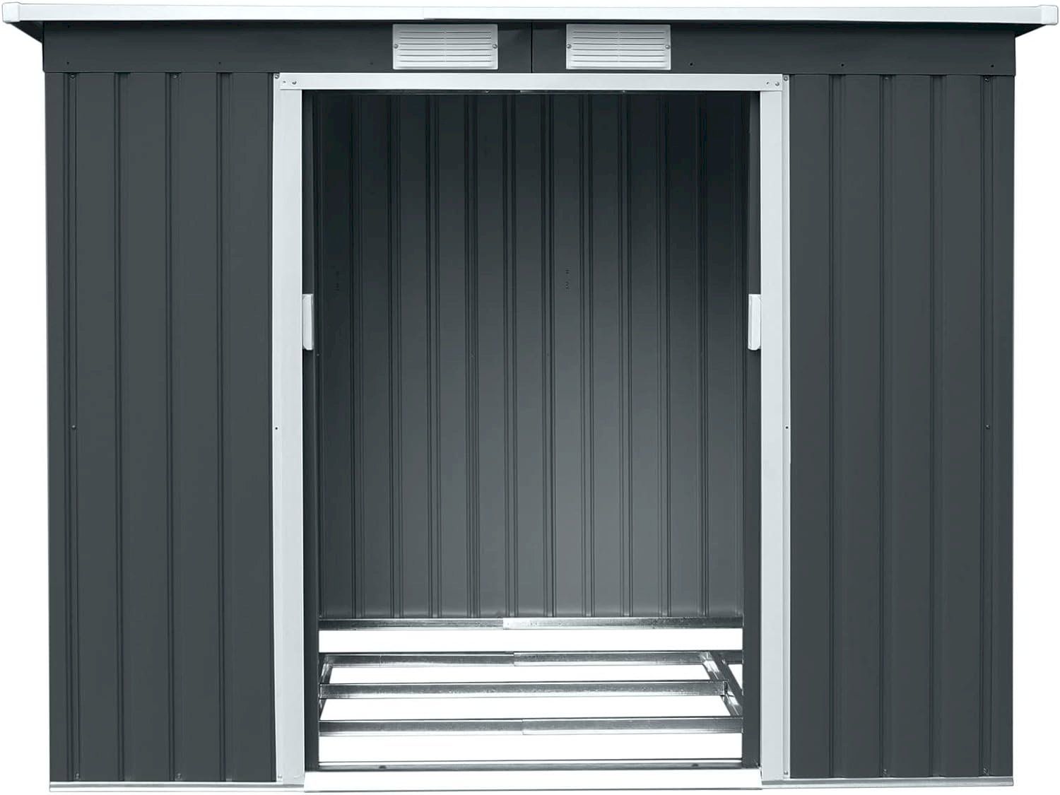 Gartenhäuser & Gewächshäuser: HATTORO P100 Metall Gerätehaus Anthrazit – Neu und originalverpackt aus Bottighofen von zaap 4