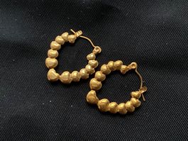 18KGP Goldene Kreolen aus Edelstahl