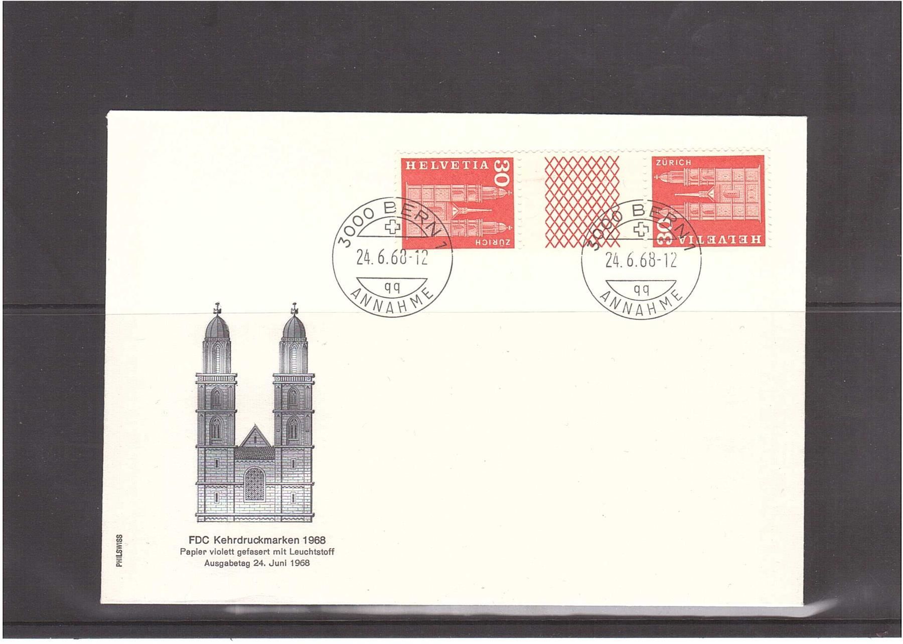 Tutti i francobolli: 1968 FDC Kehrdruckmarken – Nuovo (secondo la descrizione) da Rheinau venduto da loxis