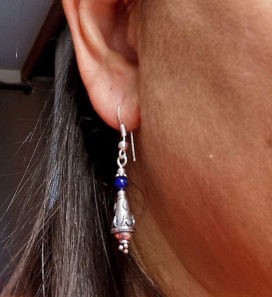 Orecchini pendenti & Orecchini a lobo: Boucles d'oreilles Argent 925 Lapis-lazuli – Nuovo e nell'imballaggio originale da Veyrier venduto da Leilazizou 2