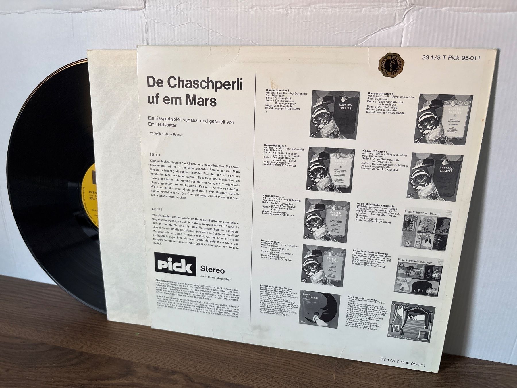 Dischi in vinile: De Chaschperli uf em Mars - Schallplatte - Pick - 1970 – Usato da Andwil SG venduto da Rainboli 1
