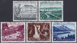 1954, B66-B70 "Pro Patria" +Ersttags-Vollstempel, K: 125.-+