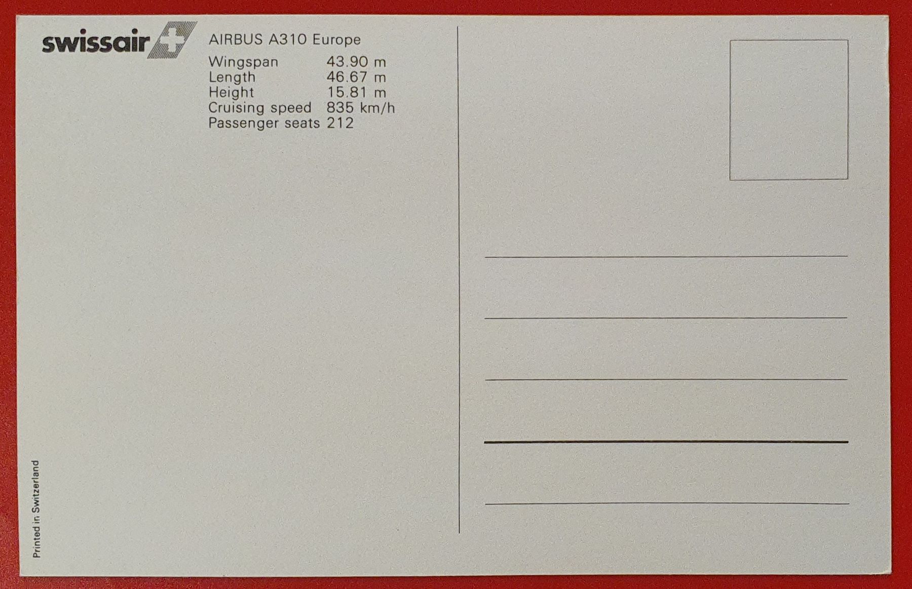 Cartoline postali: 6 Ansichtskarten Swissair Flugzeuge – Usato da Kreuzlingen venduto da Rschweiz1 6