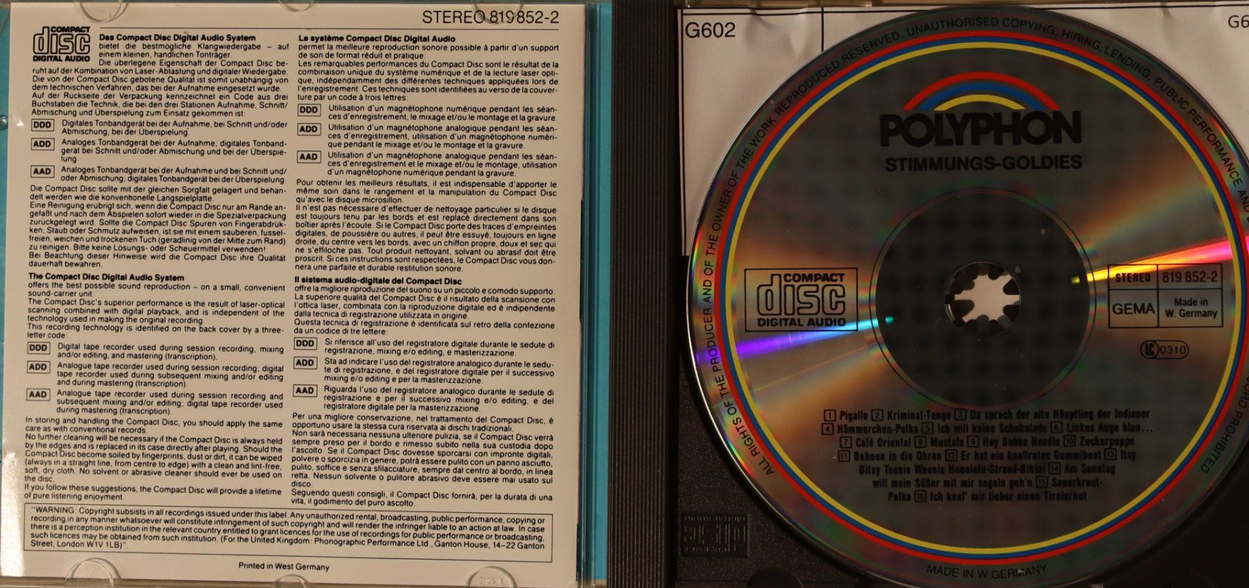 CD: Stimmungs-Goldies – Usato da Luzern venduto da CONTENTI 1