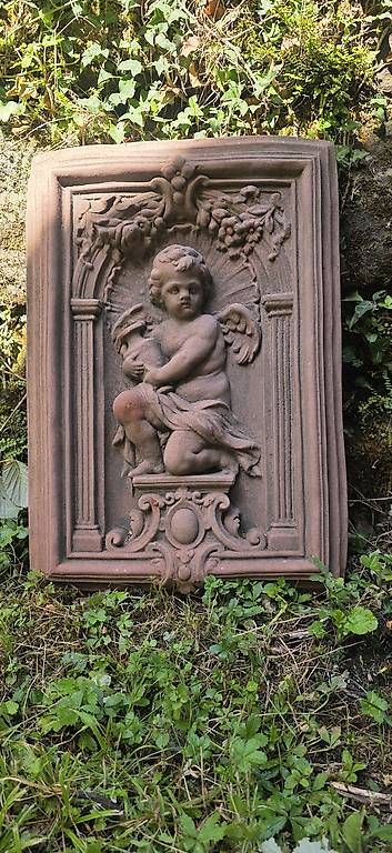 Sculture & Statue: Massiv schweres Engel, Puten Sandstein Relief – Usato da Wolfhalden venduto da Nati-Nati