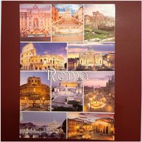 Postkarte mit verschiedene Ansichten der Stadt Rom