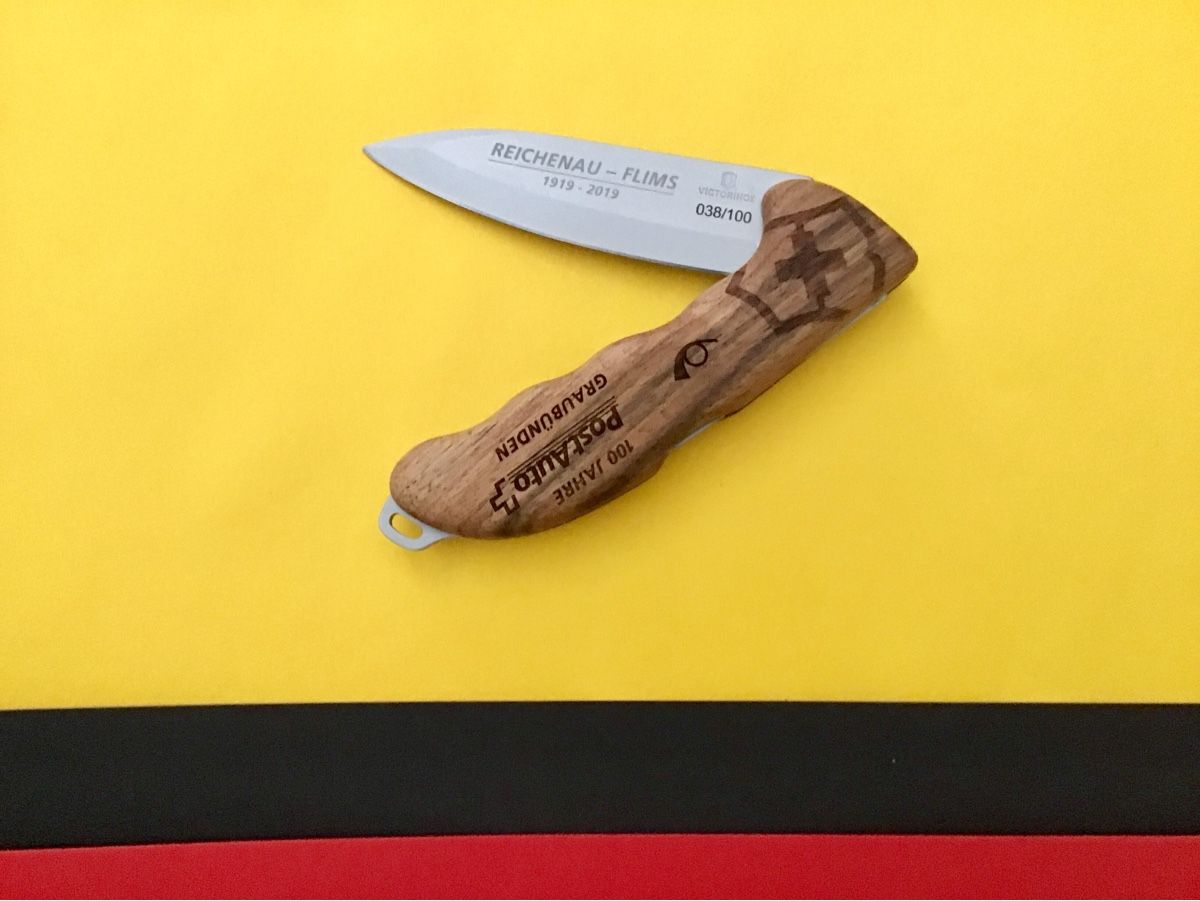 Victorinox Coltelli tascabile: 100 Jahre PostAuto Graubünden – Nuovo e nell'imballaggio originale da Chur venduto da sana06