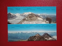 AK Panorama vom Eggishorn Wallis 2 Ansichten