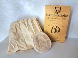 Bambusliebe Abschminkpads, 7 Stk. + Wäschesack, Neu!