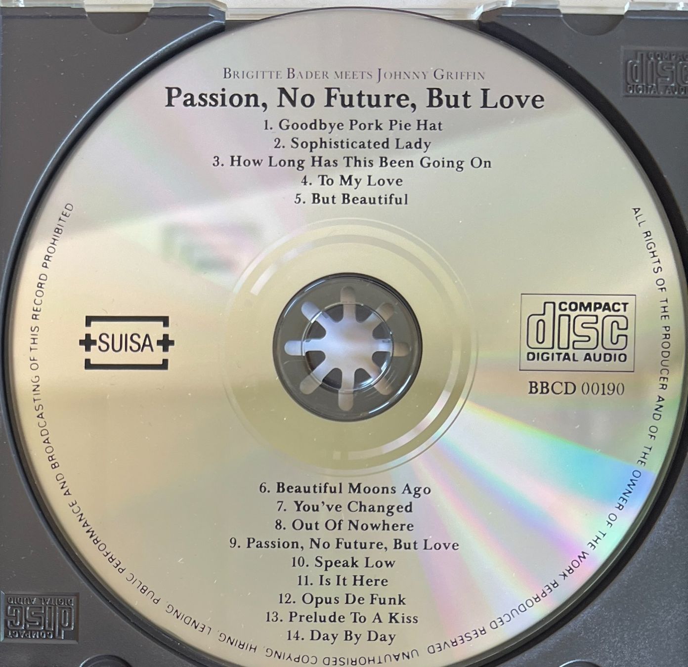 CD: BRIGITTE BADER meets Johnny Griffin / Passion, No Future – Usato da Bischofszell venduto da kustavi 2