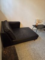 Leder-Chaiselongue in Dunkelbraun