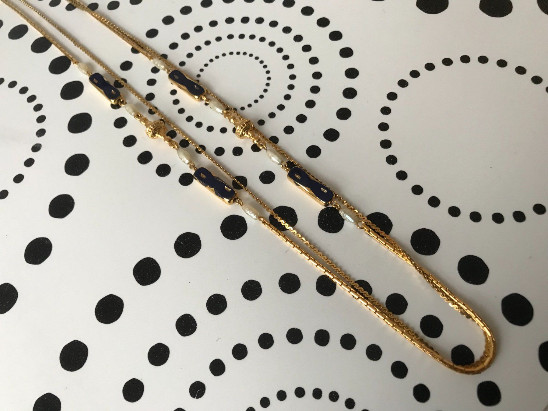 Catenine: Superbe collier vintage doré et perles, élégant !!! – Usato da Epalinges venduto da dream-watch 6