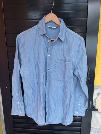 Kinder Junge Hemd blau 158