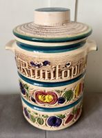 Retro Keramik Rumtopf mit Früchten, West-Germany, 70er Jahre