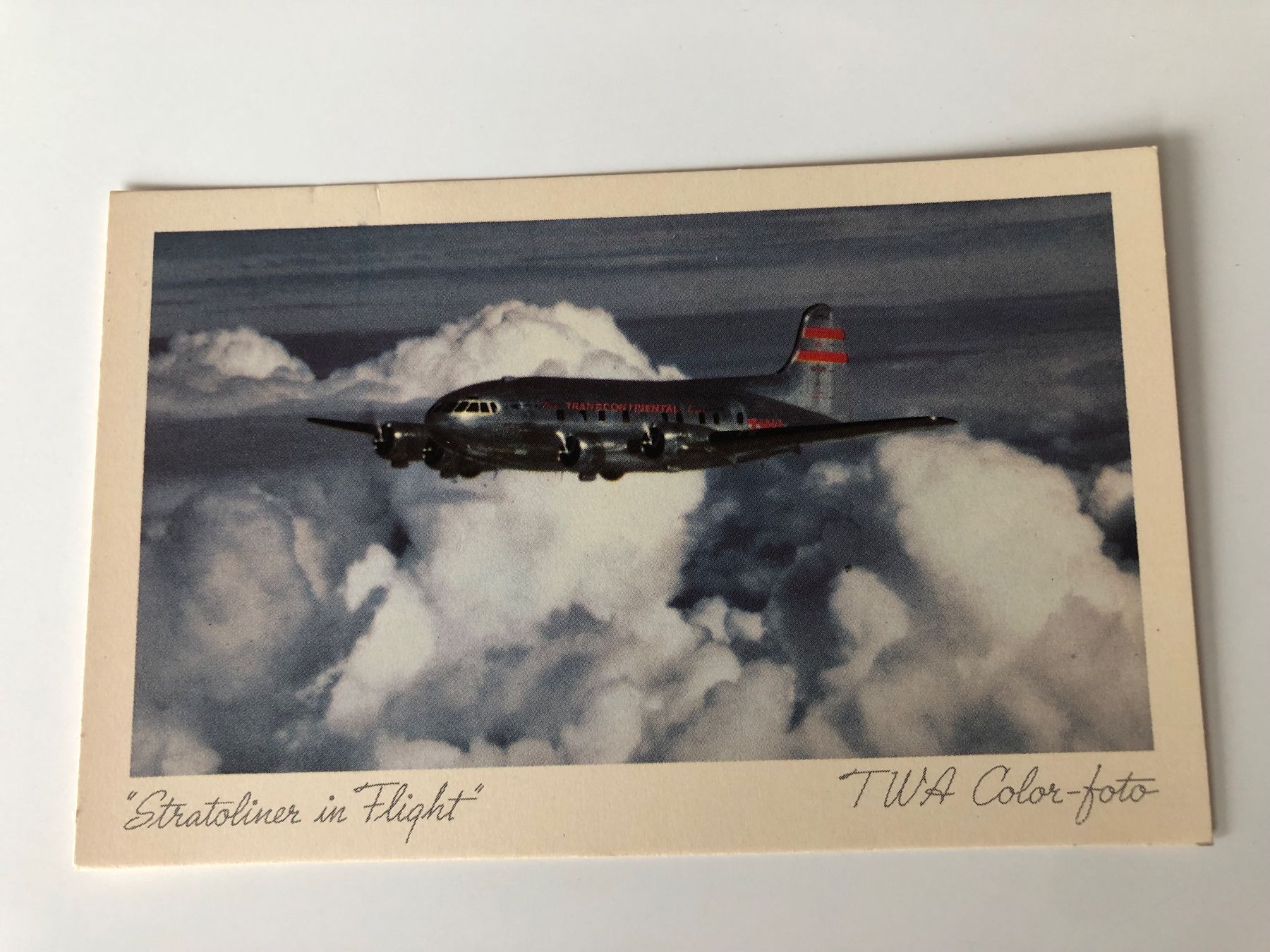 Cartoline postali: TWA Ansichtskarte STRATOCRUISER - sehr sauber – Nuovo (secondo la descrizione) da Lufingen venduto da Rac0