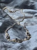 Collier or et argent orné de saphirs naturels