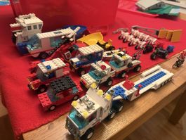 Konvolut Lego Bausteine, Polizei, LKW, Boote & Anleitungen