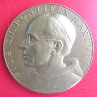 Papst Pius XII - Reliefmedaille 1950 - Bronze - D = 70mm