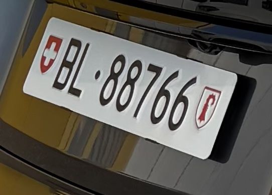 Schilder: BL Kontrollschild / BL Autonummer / BL Kennzeichen – Neu (gemäss Beschreibung) aus Liestal von ID.088