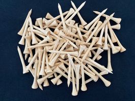 250 Golftees 70mm Holz, „nature“