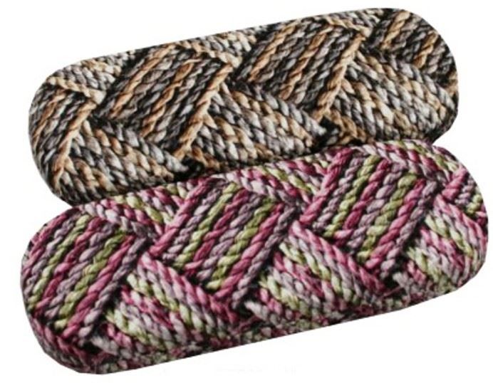 Occhiali & Lenti: Brillenétui Strickmuster mit Hartschale multi – Nuovo e nell'imballaggio originale da St. Gallen venduto da schnaeppchen-preise 2
