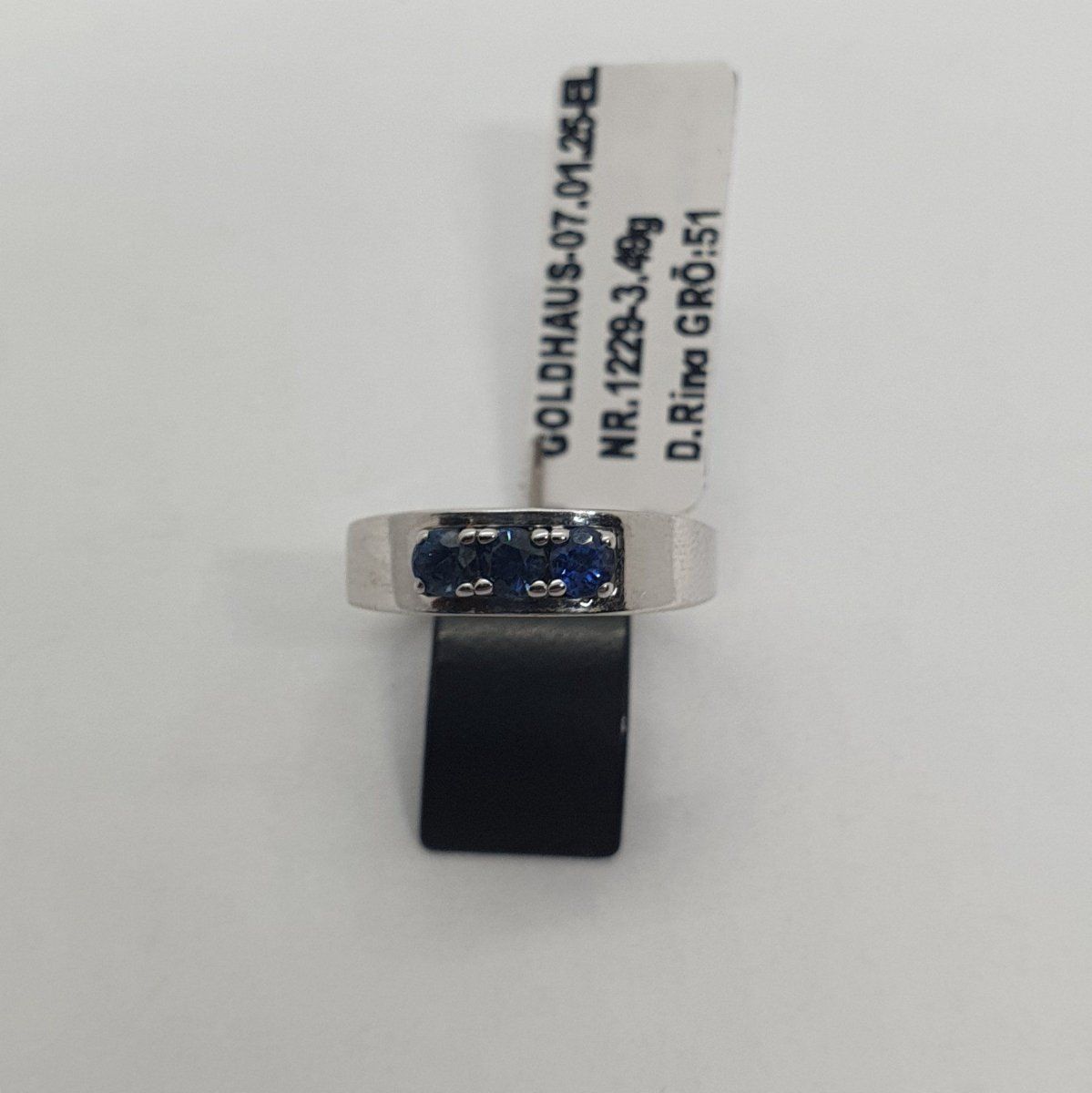 Anelli: Echt 18K Gold - Saphir Ring – Usato da Luzern venduto da Luzern-Goldhaus