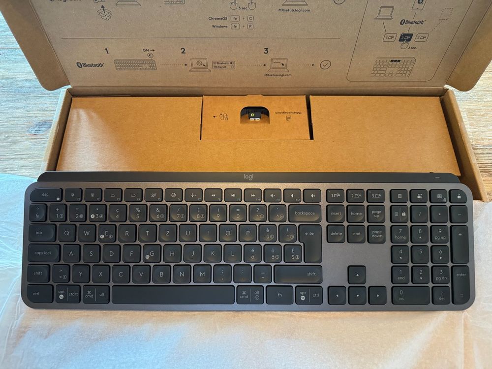 MX Keys for Business, Nummernblock, Kabellos, CH Layout (Neu und ...