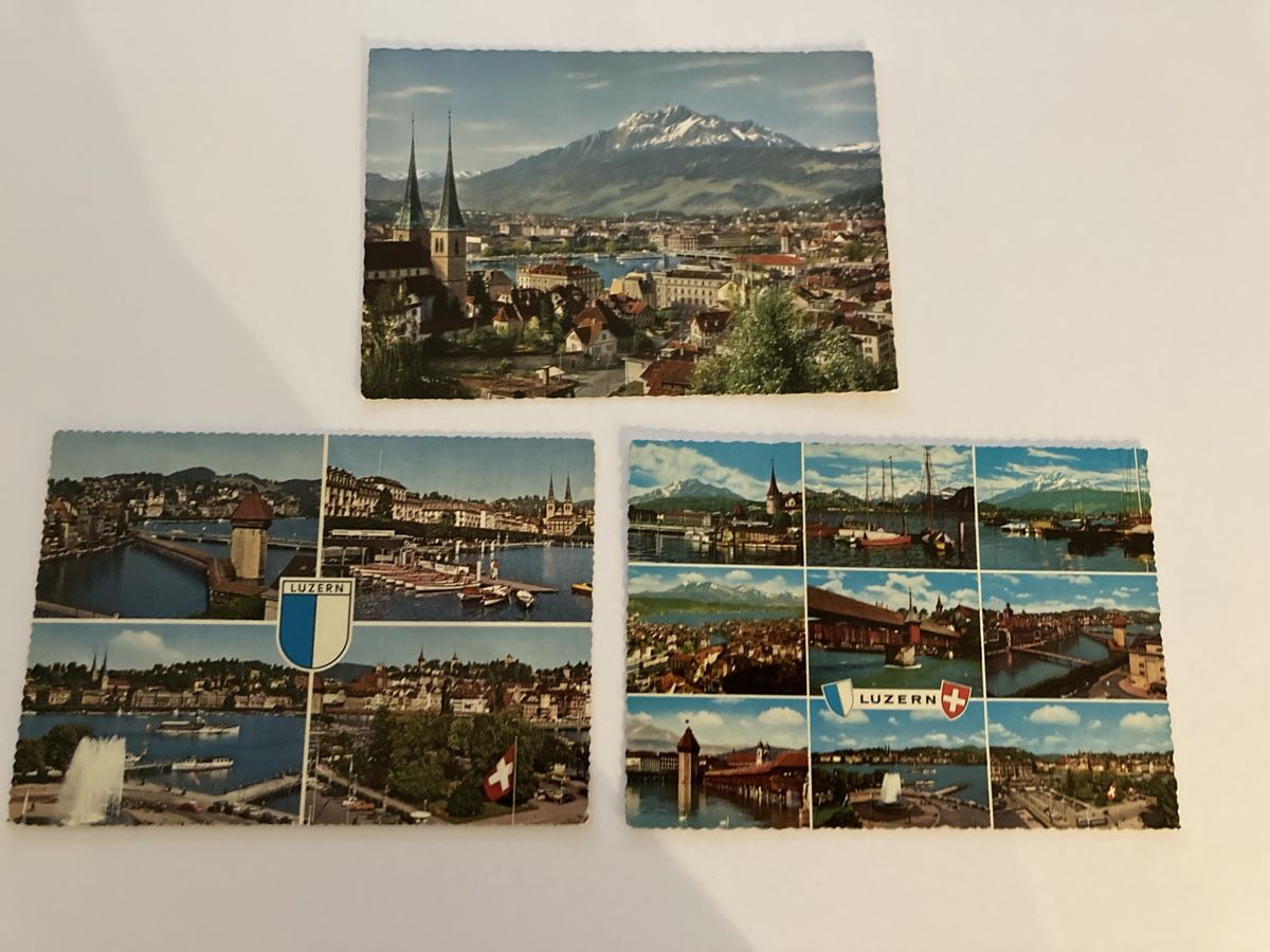 Cartoline postali: 3 Ansichtskarten von Luzern   – Usato da Schüpfheim venduto da Seerose80