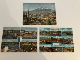 3 Ansichtskarten von Luzern  