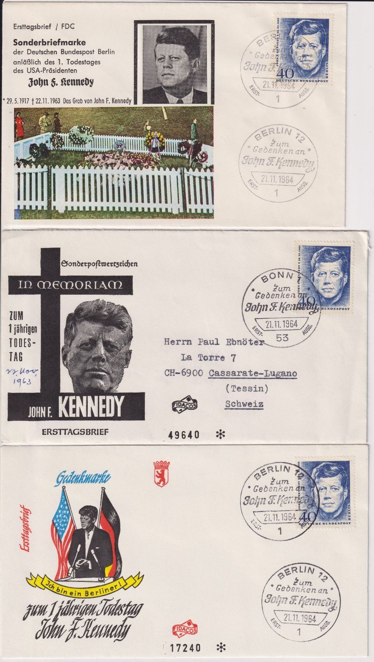 Tutti i francobolli: Bundespost Berlin, Kennedy Belege – Usato da Bellach venduto da qsearch