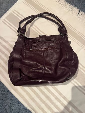 Handtasche Arthurra Aston Damen Leder lila, Vintage