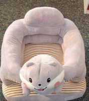 Baby Sitz grau Hamster Motiv, Stützssitz soft