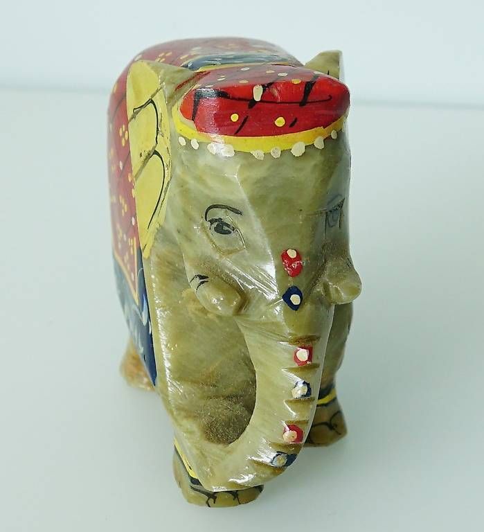 Figurines: Handbemalter Elefant aus Speckstein – D'occasion à Sissach par glrpmpfk 2