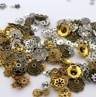 150 Stück gemischte End-Caps, Spacer Bead Caps 4-15mm