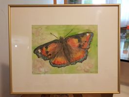 Original-Aquarell "Kleiner Fuchs" – M. Egli 1998