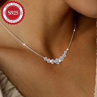 Elegante Silberhalskette 925, mit Zirkonia ,18k vergoldet