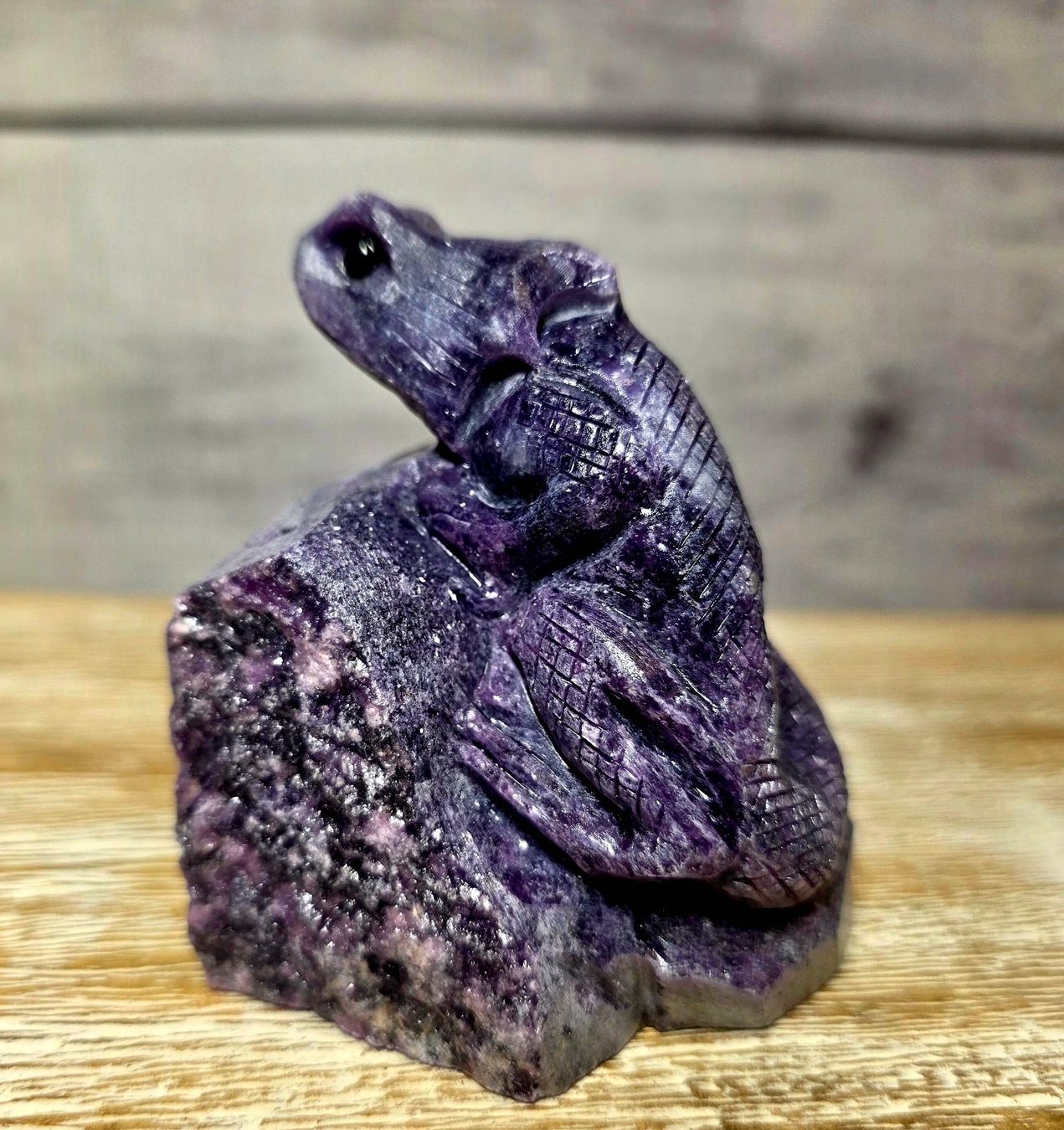 Mineralien & Heilsteine: Lepidolith Eidechse 377g – Neu und originalverpackt aus Matzingen von Shay_Crystalz