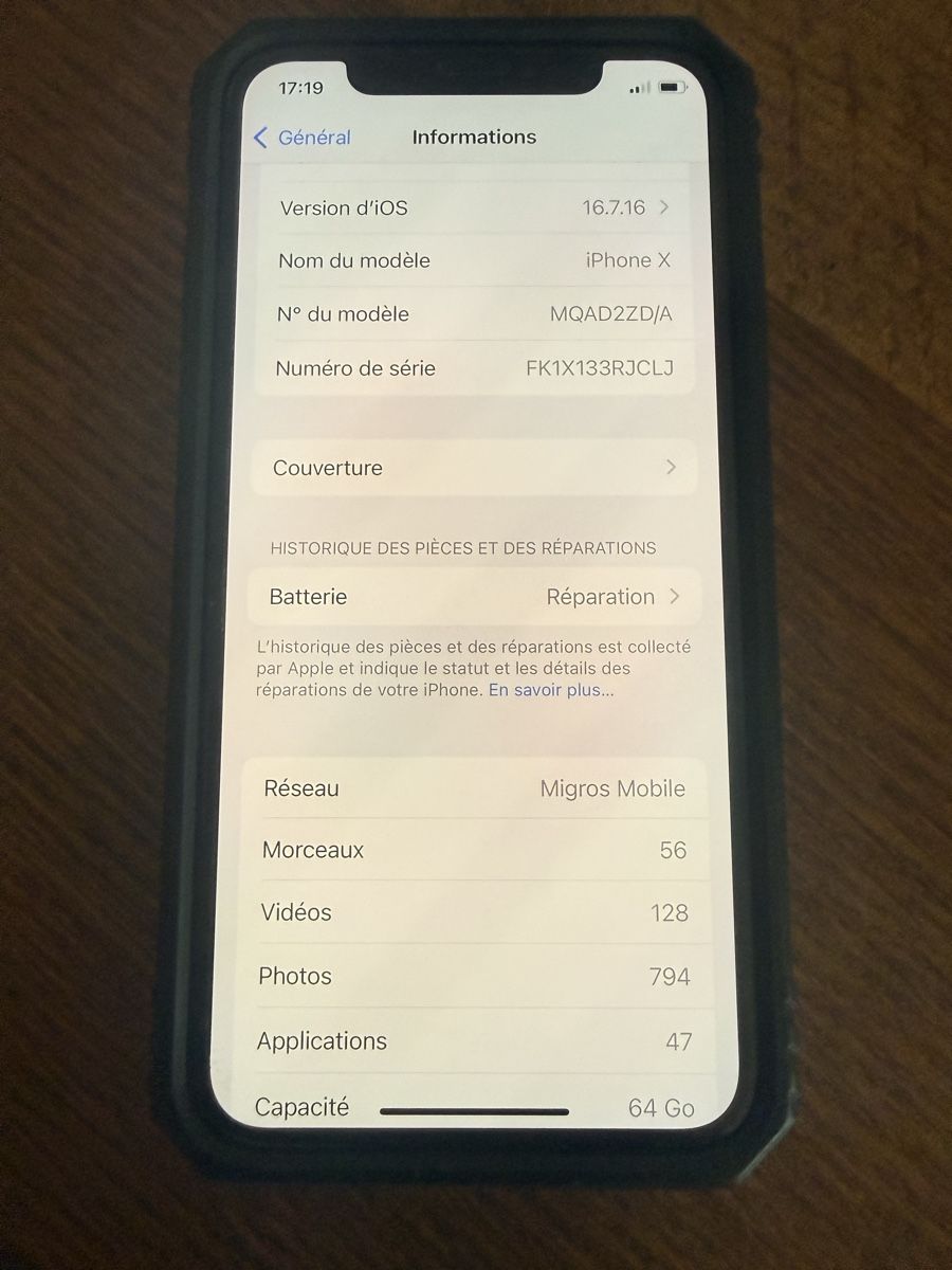 Apple Portables: iPhone X 64gb – D'occasion à Eclepens par Marcopollooo 8