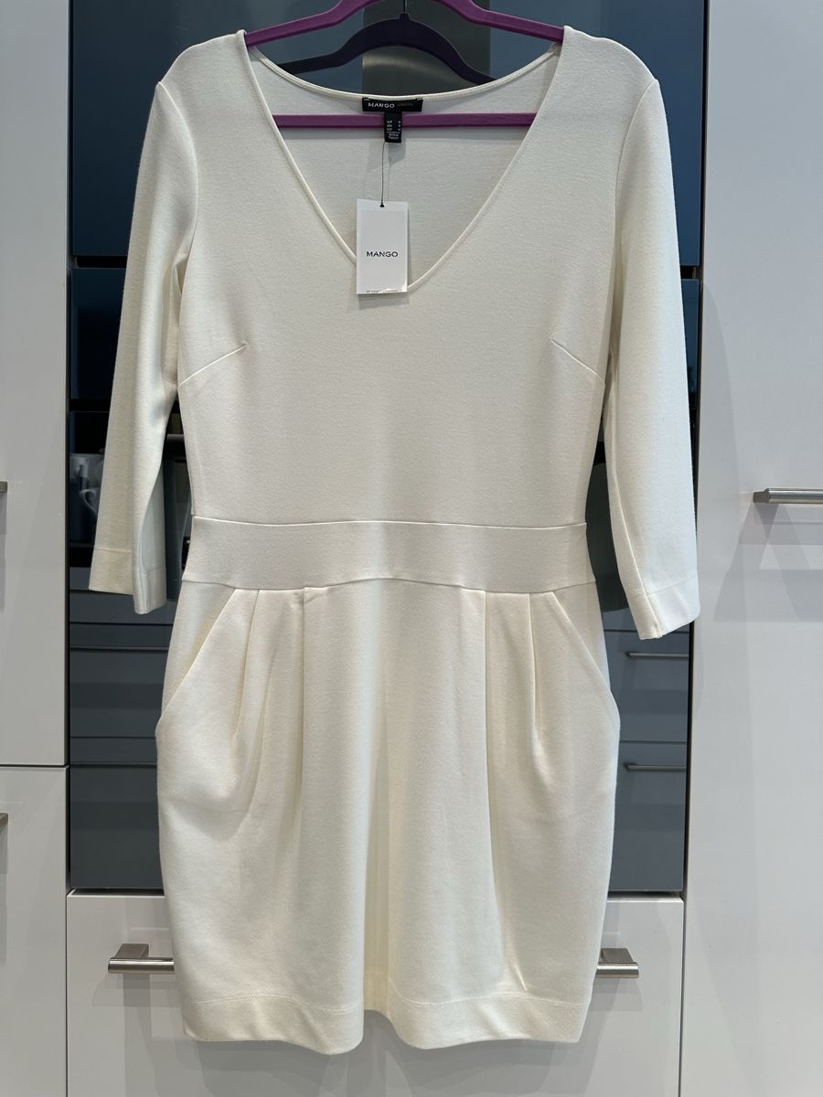 Mango Vestiti: MANGO neues écru Kleid Gr. M – Nuovo e nell'imballaggio originale da Zug venduto da kow_6xr6