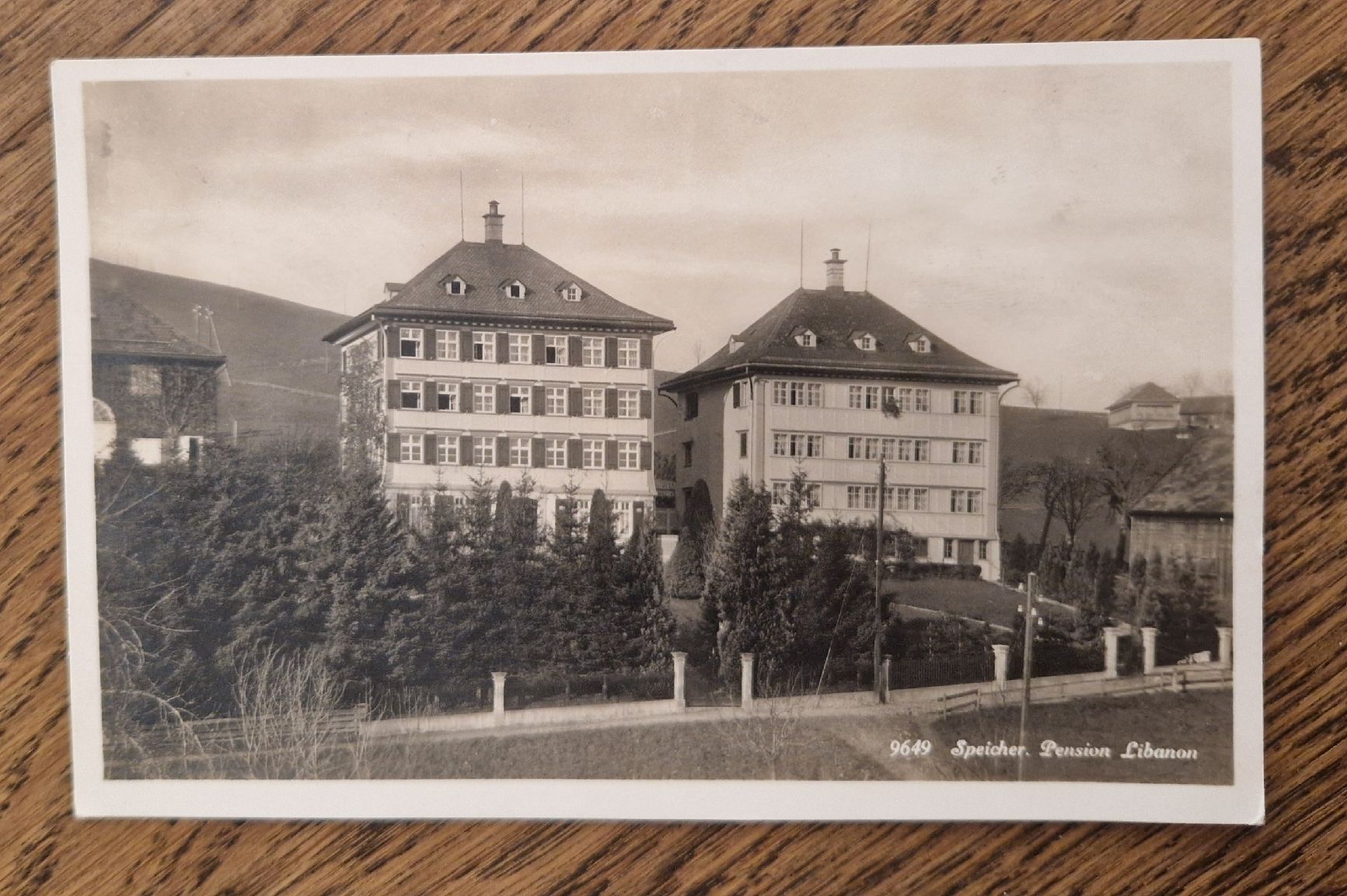 Cartoline postali: Speicher, Pension Libanon 1925, n. Herisau – Usato da Ebikon venduto da Donar50