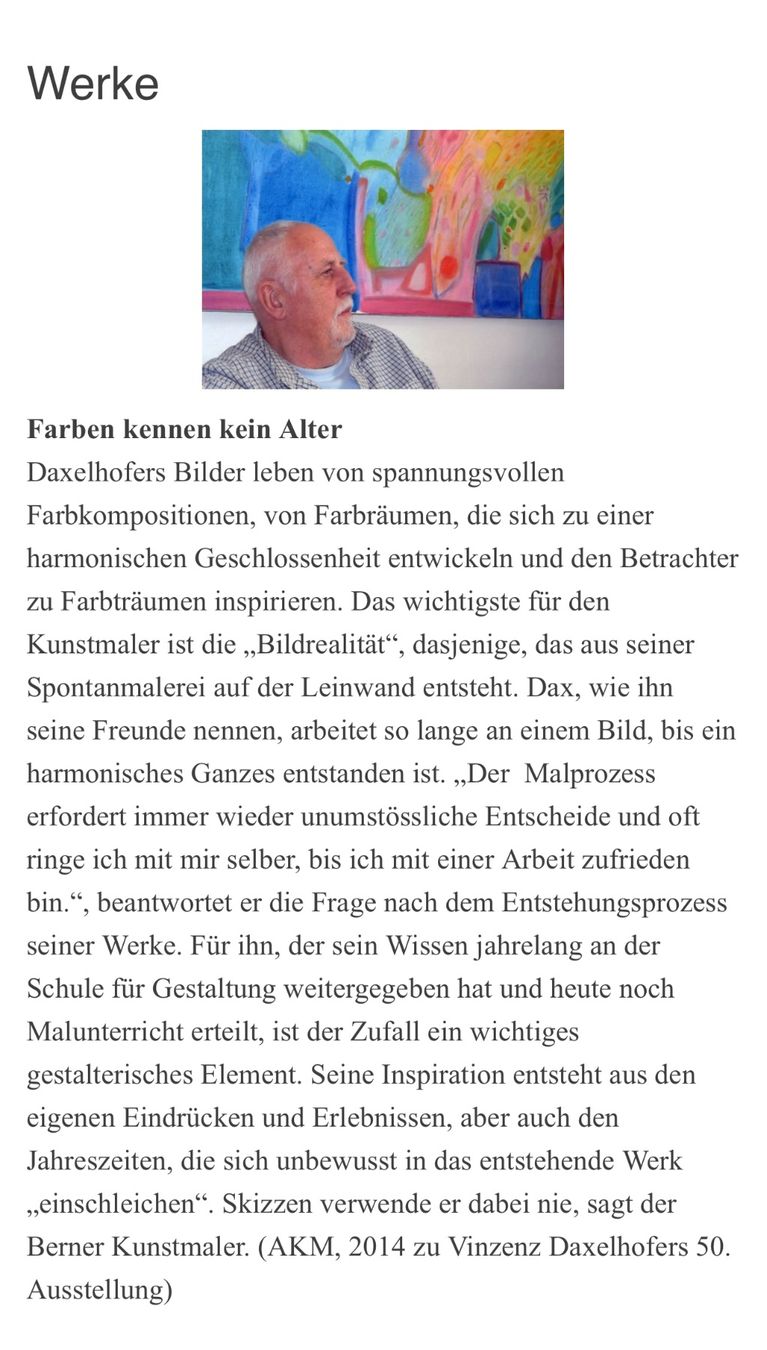 Gemälde: Daxelhofer Vinzenz (1938 Bern) – Gebraucht aus Grosshöchstetten von Perle1951 7