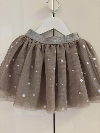 Tüllrock H&M Rosa mit Glitzerpunkten, Grösse 92