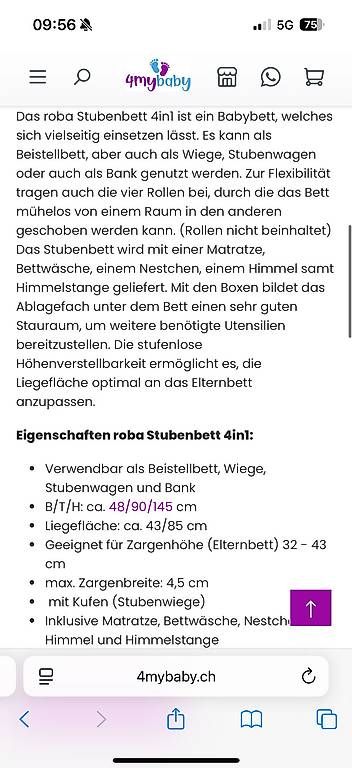 Culle: roba Stubenbett 4 in 1 – Usato da Wil SG venduto da smu_l76j 4